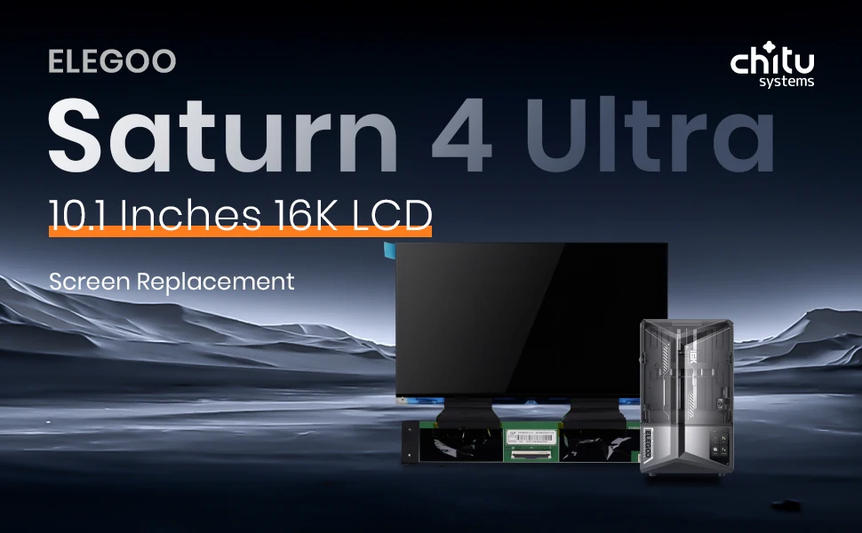 Elegoo Saturn 4 Ultra 16K 10,1-calowy monochromatyczny oryginalny ekran LCD - część zamienna do drukarki 3D — zdjęcie produktu 5