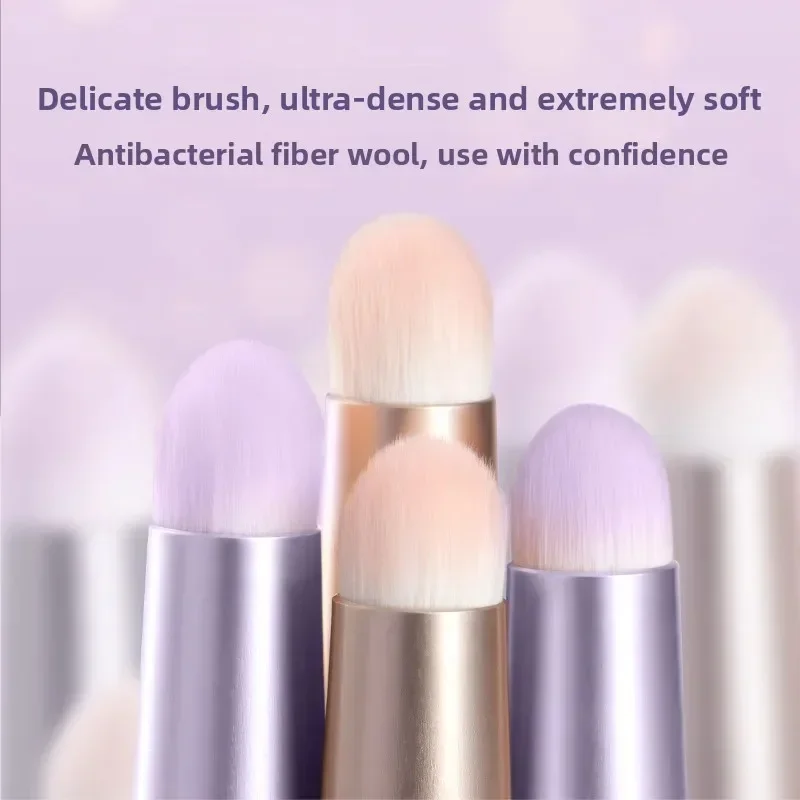 Make-up vlekken Concealerborstel Lipmake-uptool Draagbare mini-lippenstiftborstel met deksel Make-upborstel met ronde kop voor lippen