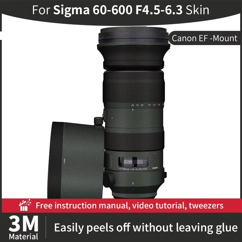 

For Sigma 60-600mm F4.5-6.3 Lens Skin For Canon EF-Mount Sigma 60 600mm Canon Skin Anti-scratchLens Sticker protective film