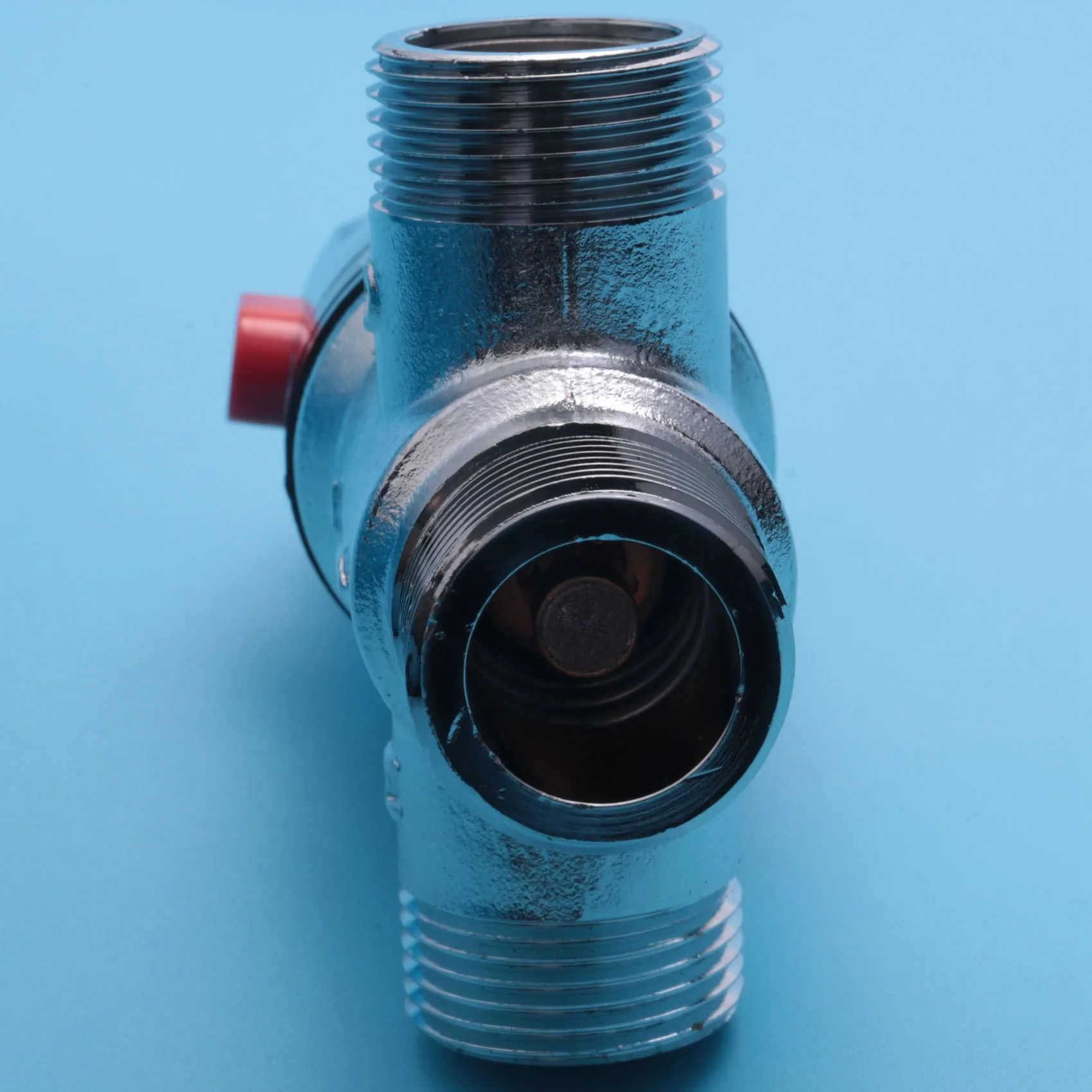 ABVJ-Solid Copper 3-Way Thermostatic Mixing Valve 3/4 Inch Solar Water Heater Valve Regulating Temperature Control Valve
