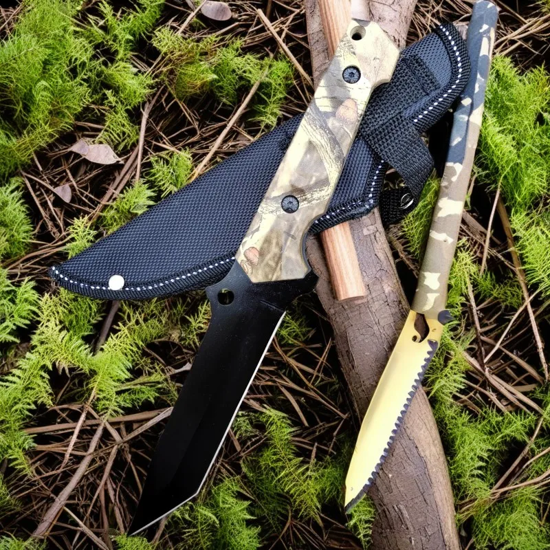 Outdoor Adventure Portable Survival Knife Practical Camping Portable Open Road Reclamation Multi functional Straight Knife