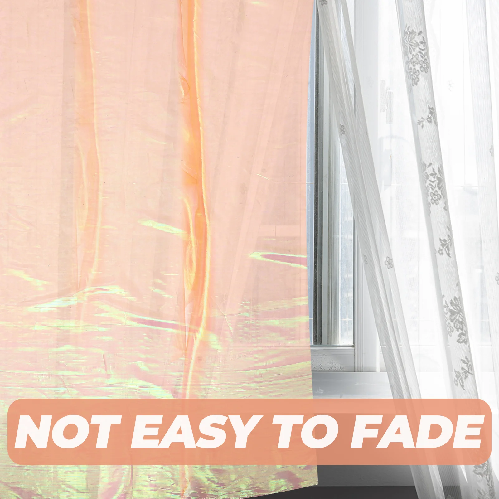 

Gradient Wedding Curtains Sheer Iridescent Organza Fabric Lace Decor Gauze Liquid