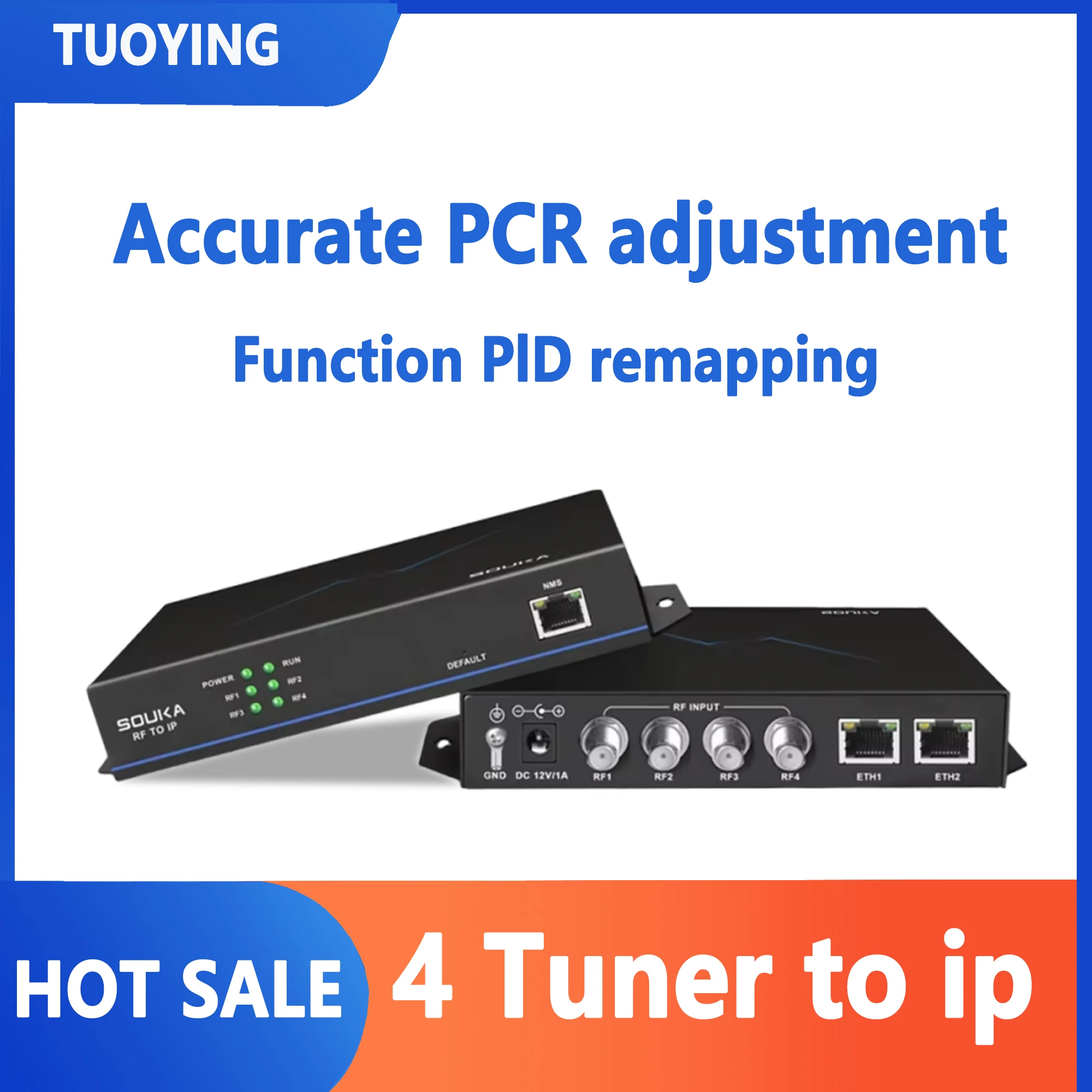 4-channel Tuner To Ip Dvb-s/s2 Dvb-c Atsc Dvb-t/t2 Tdt Rf To Ip   Iptv Catv Tv System Equipment Tuner Digital Receiver Gateway