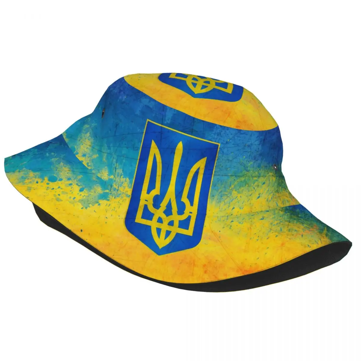 Ukraine Flag Bucket Hats for Girl Beach Ukrainian Field Hat Casual Packable for Vacation Fishing Fisherman Hat Getaway Headwear