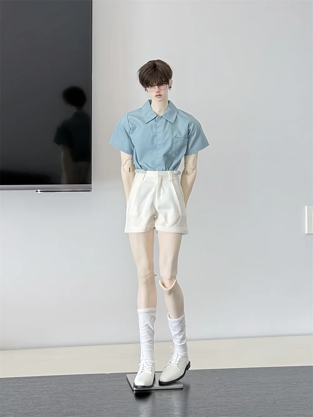 マルチカラーシャツ ID75 4点セット ベビーセット カラフルショーツ 多用途ベーシック スポット在庫 BJDドール Tシャツ おもちゃ ドールアクセサリー