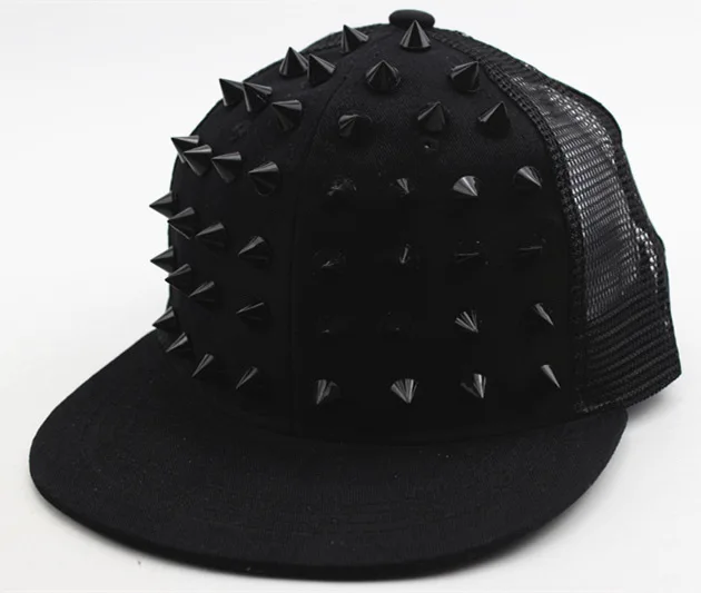 Nieten-Flachmütze für Männer und Frauen, Punkrock, Hip-Hop-Bolzen-Baseballmützen, männlich, weiblich, Jugend, Teenager, Jungen, Mädchen – Detail 2