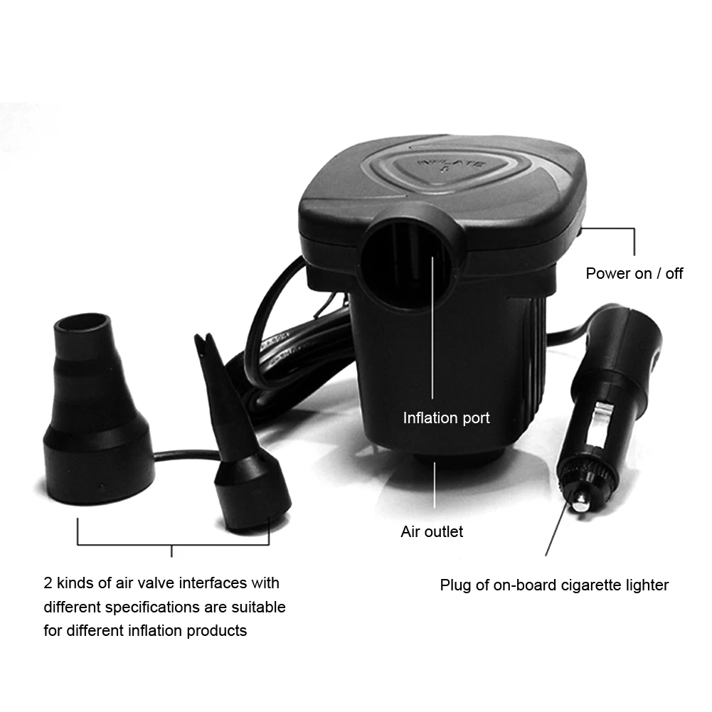 Air Pump Inflatable Compressor for Swimming Ring Air Mattress Pool Toys Lightweight Electric Inflatable Compressor