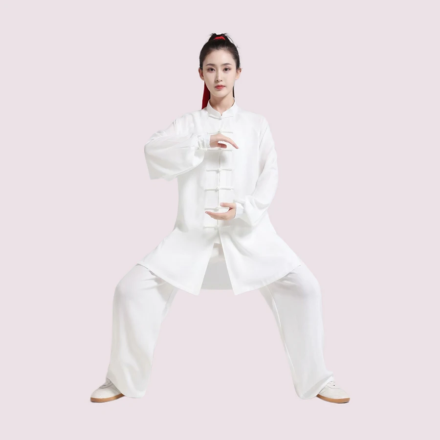 

CLYFAN TaiChi Uniform Cotton Linen Taijiquan Practice Chinese Traditional Suit Wushu Martial Arts Outdoor Walking Morning Sprots