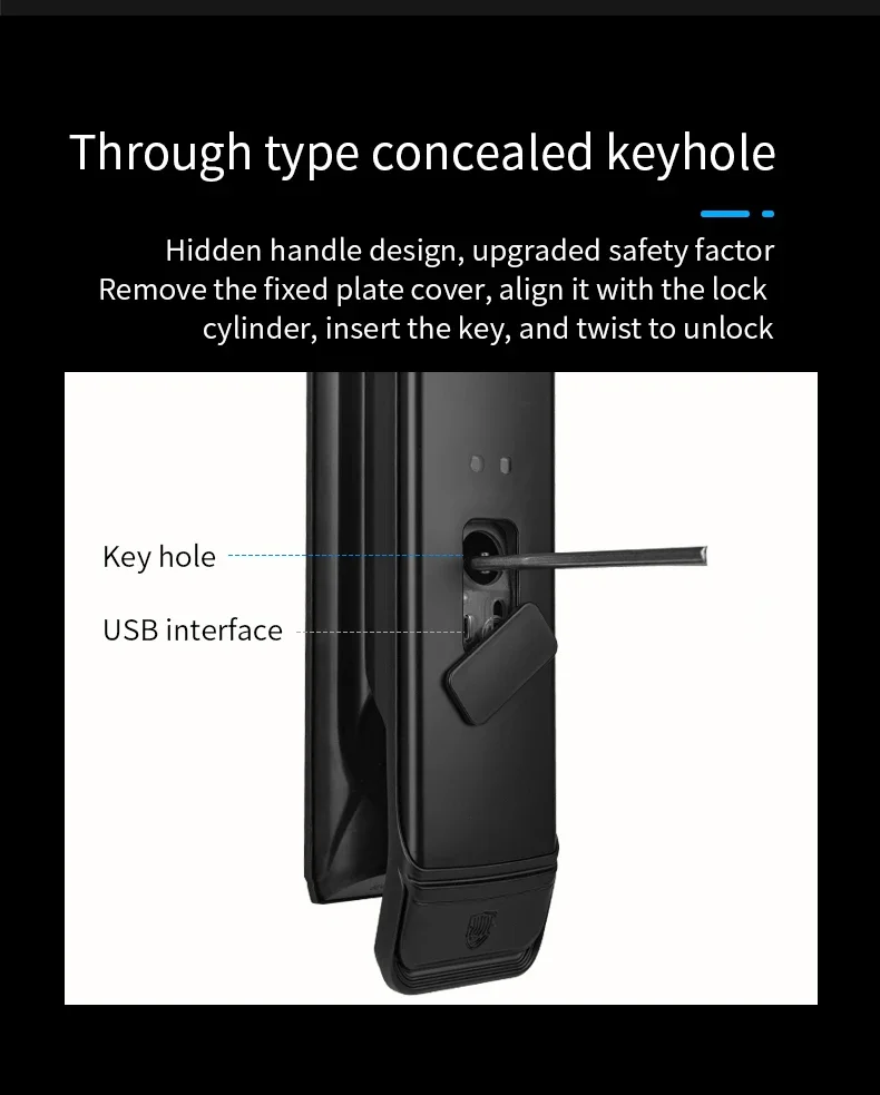 003 HUNE Wholesale Price Smart Lock WIFI APP Control Fingerprint Keyless Unlocking Tuya Smart Door Locks For Wooden Door