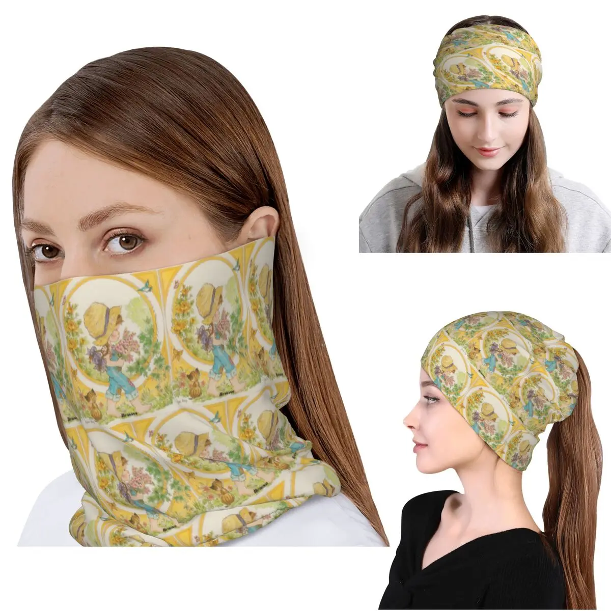 Sarah Kay Girl Bandana Halstuch, Maske, Schal, multifunktionale Gesichtsmaske, Mütze für Männer und Frauen, Erwachsene, waschbar