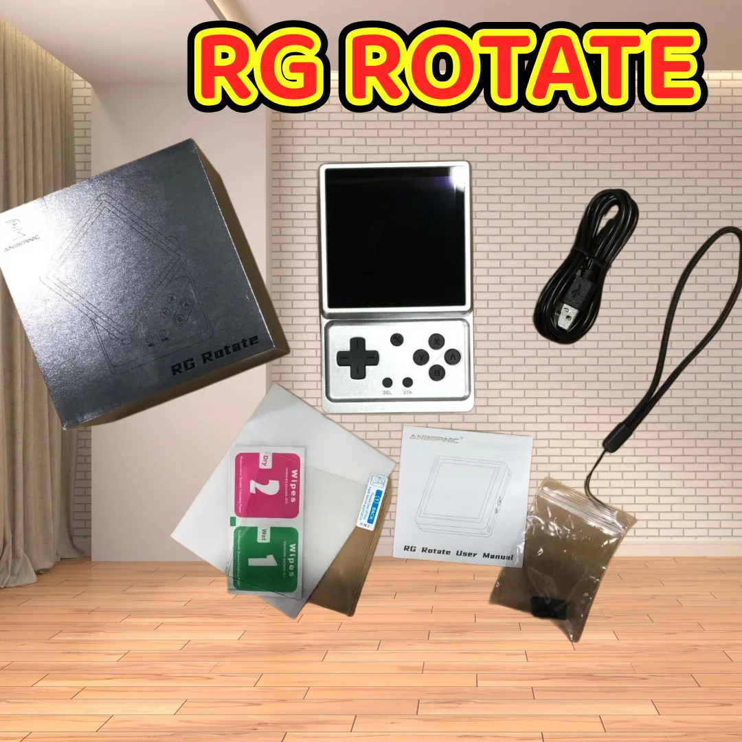 

ANBERNIC RG Rotate Retro Handheld Game Console 3.5" Rotatable Square Touch Screen T618 Chip Android Portable Classic ArcadeVideo