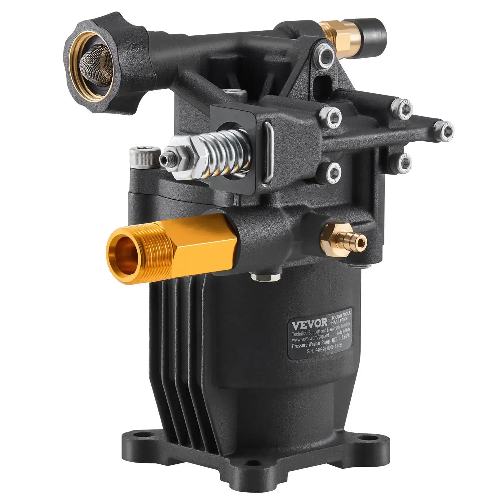 Bomba de lavadora de pressão 3/4" eixo horizontal 3500 PSI 2,5GPM com 5 bicos