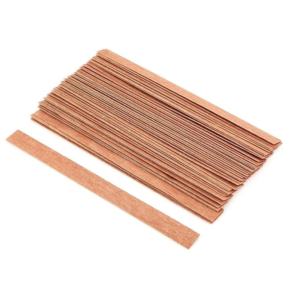 For fun 30pcs Wooden Candle Wick With Clip Base Craft Wicker Paraffin Beeswax Burning Smokeless Wick Candle Making Supplies