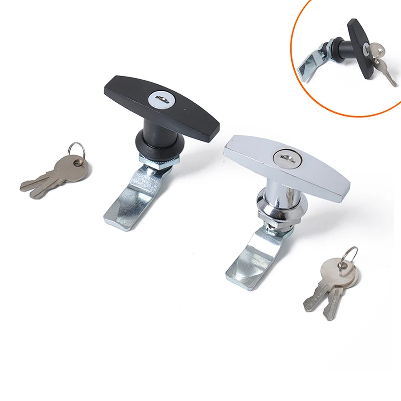 Cam Lock T Handle Cabinet Lock Secure Important Files and Drawers, Keyed Alike with 2 Keys for Mailbox RV Camper Door Tool Box