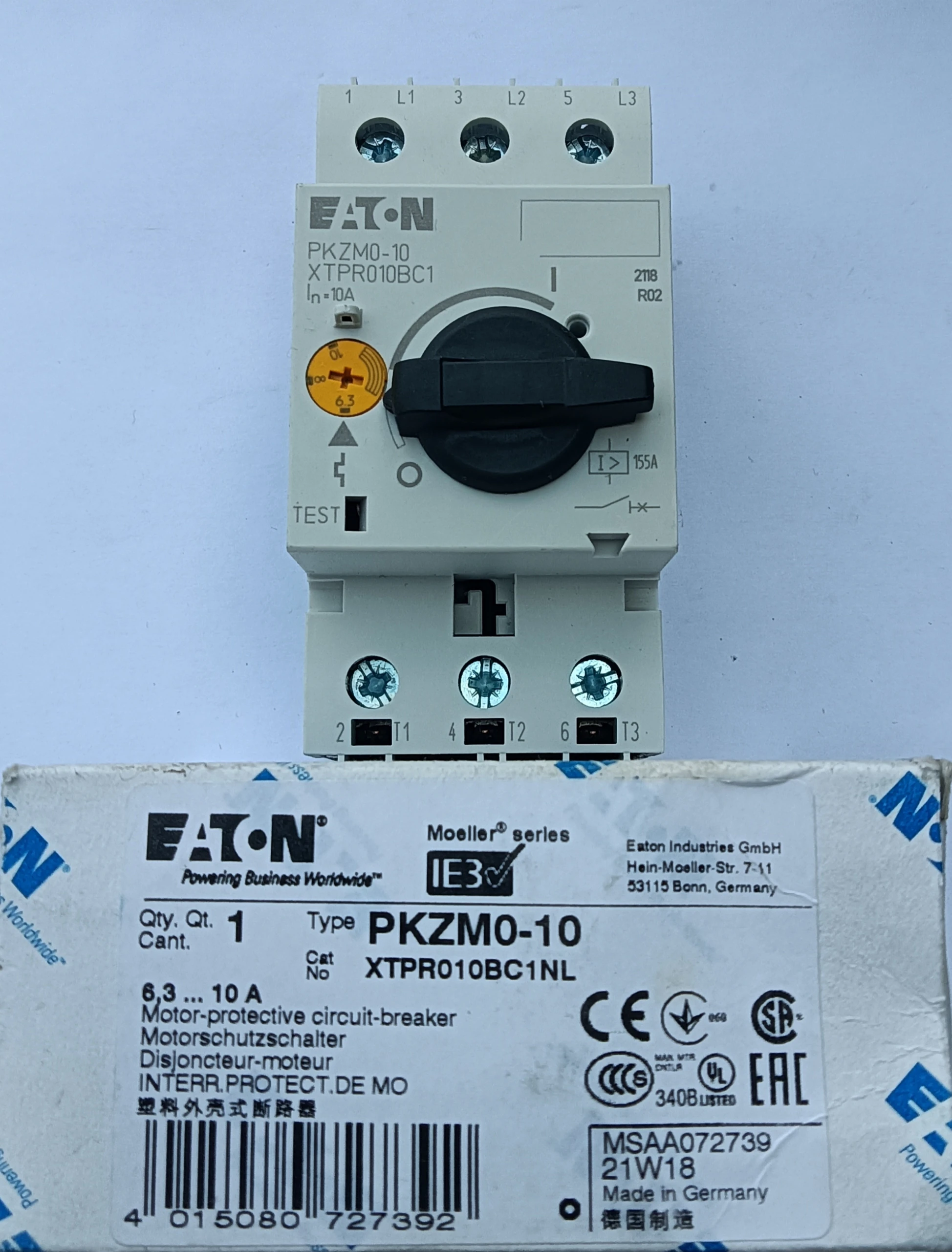 Eaton-interruptor de circuito roto, PKZM0-1, PKZM0-1.6, PKZM0-2.5, PKZM0-4, PKZM0-6.3, PKZM0-10, PKZM0-16, PKZM0-20, nuevo