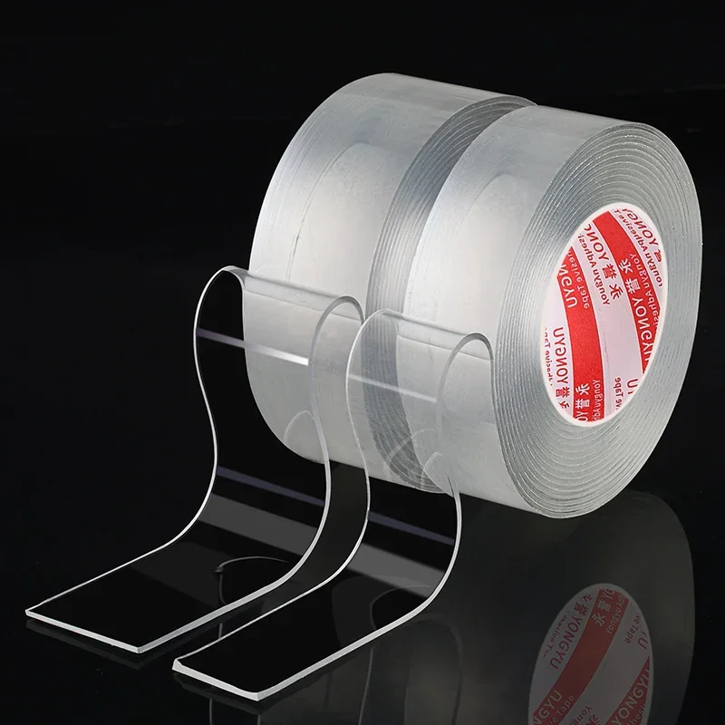 

Single sided nano tape waterproof and mildew proof transparent acrylic tape washable and reusable kitchen and bathroom supplies