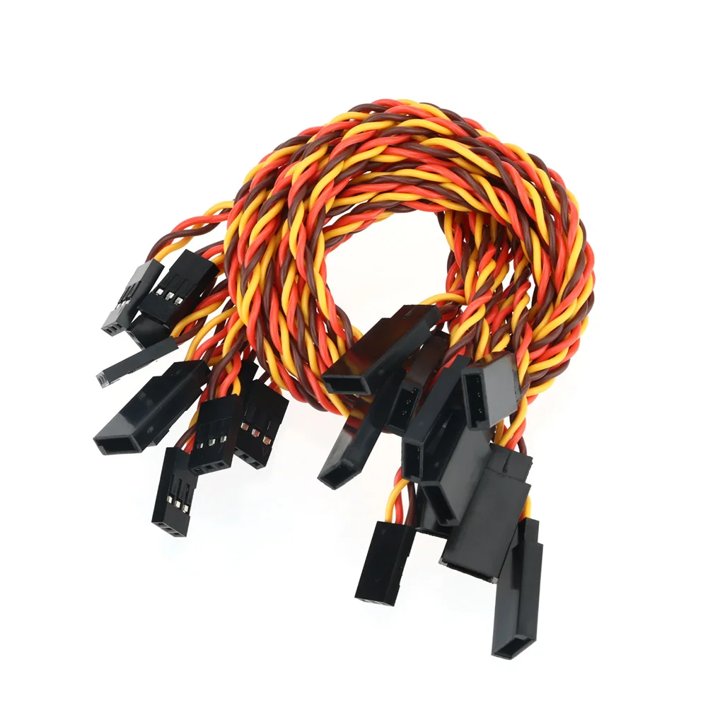 

10pcs RC Servo Extension Cable 10cm 15cm 20cm 30cm 50cm 100cm 30 / 60core for Futaba JR Anti-interference Servo For RC Car Parts