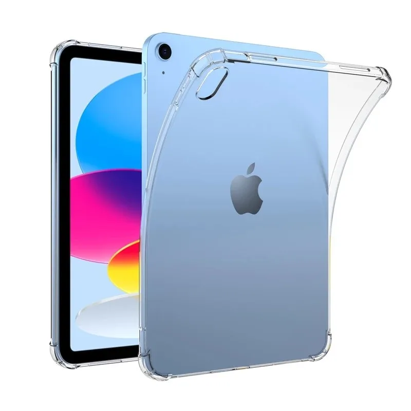 For iPad Pro 10.5 11 12.9 13 2024 Air 1 2 3 4 5 11 mini 1 2 3 4 5 6 9.7 10.2 10th Cover Silicone TPU Protective Shell Soft Case