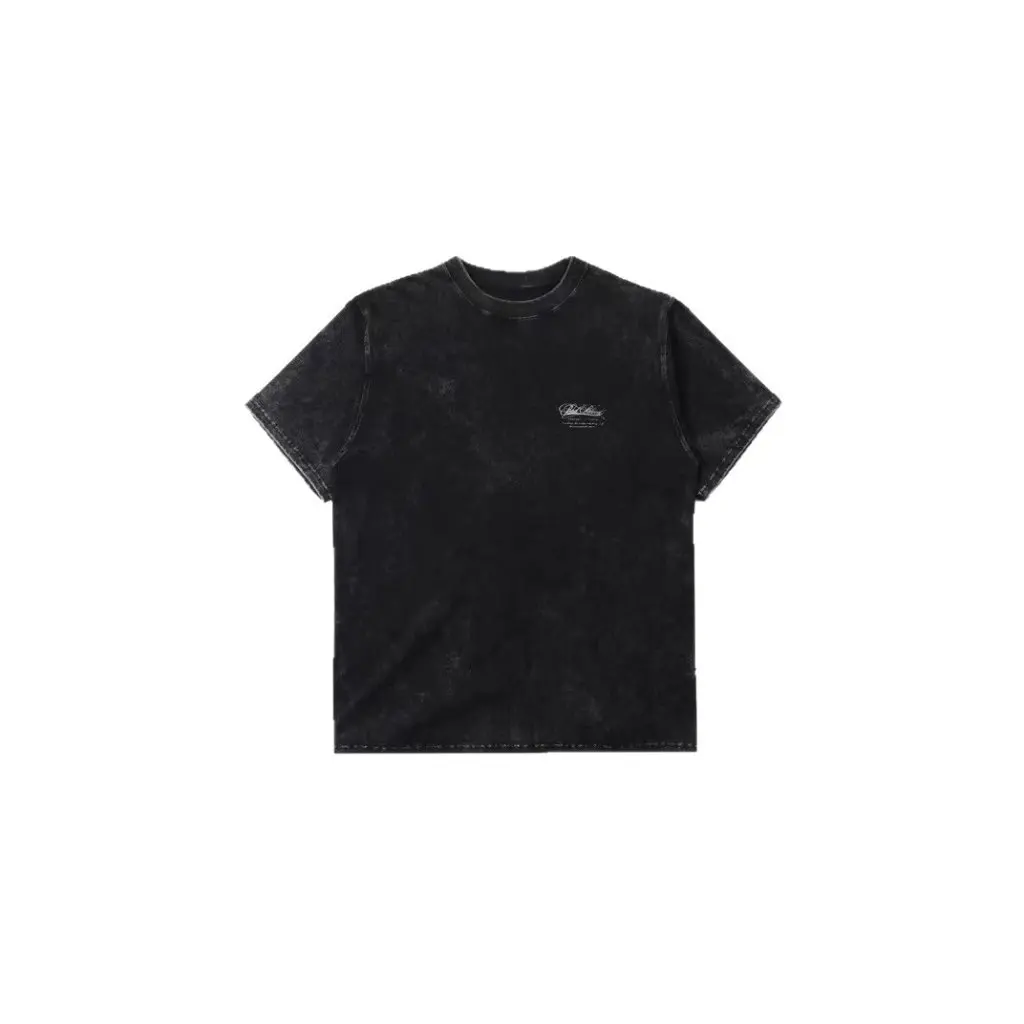 

Badblood Korean American Retro Washed Tie-Dye Loose Casual Top Sexy Short-Sleeved T-Shirt for Women