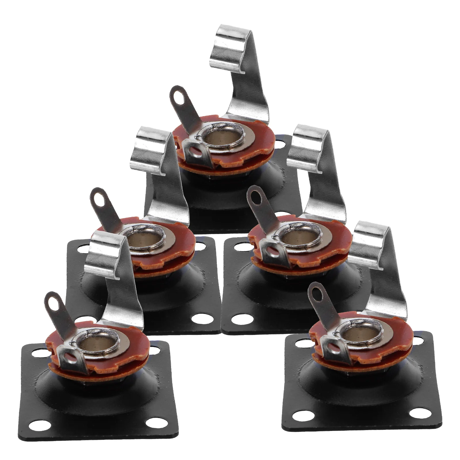 

5Pcs Jack Output Plate Guitar Heavy Duty Square Mount Socket for Electric Guitar Building Easy Install Jackplate with Screws