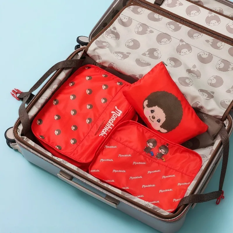 3pcs/set Monchhichi Cartoon Storage Bag Portable Travel Bag Clothing Quilt Organize The Bag Packaging Package Gift view 6