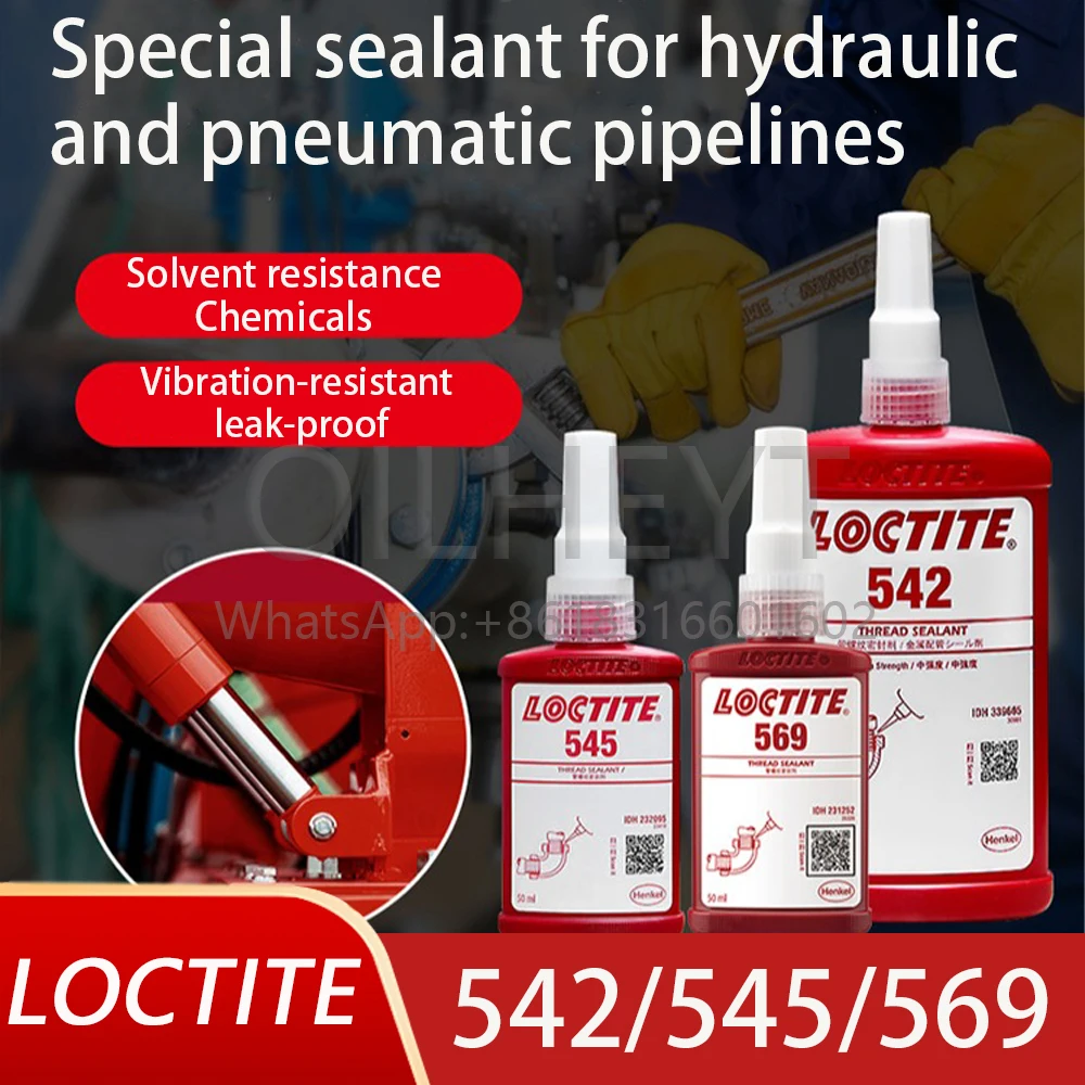 

Loctite 542 Pipe Thread Sealant 545 586 Hydraulic and Pneumatic Pipeline Metal Curing Agent 554 Repair Agent 569