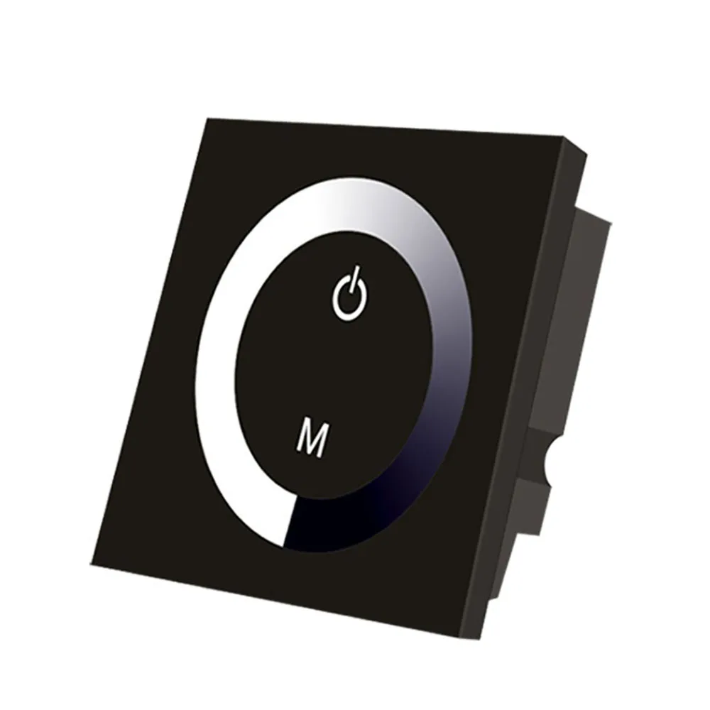 

Монохромный сенсорный LED-контроллер DC 12V-24V, настенный сенсорный диммер-выключатель, панель типа 86 для светодиодных лент 5050 3528 COB