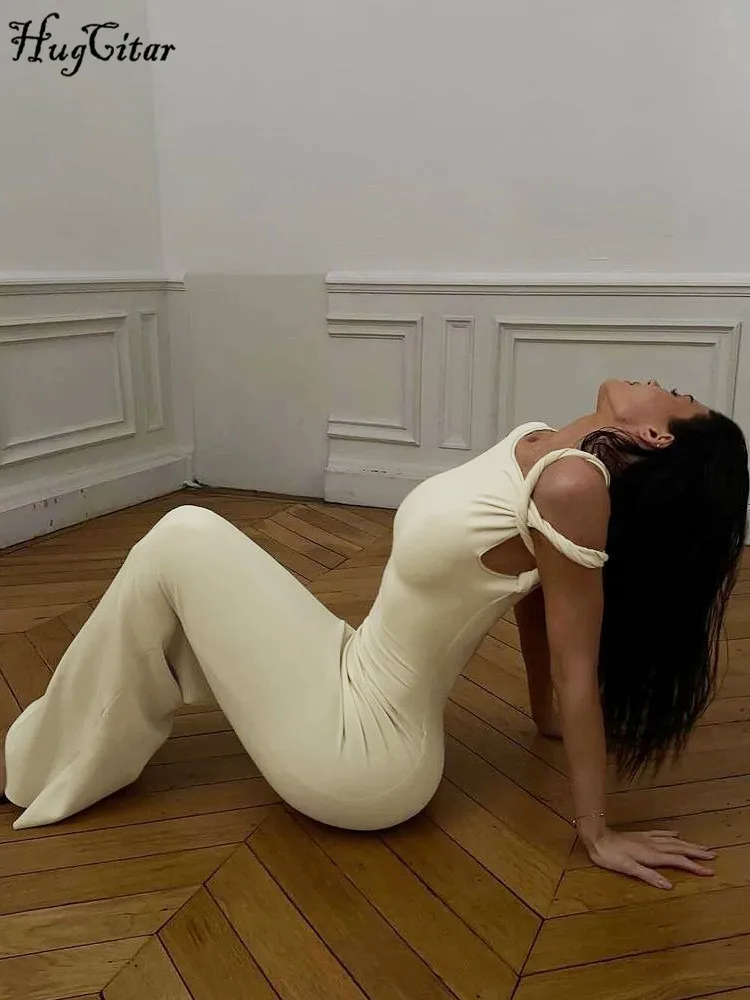 Hugitar-女性の無地の半袖マキシドレス、エレガントなy2k服、滑り止め、不規則、セクシー、スリム、イブニングパーティー、休暇、夏のファッション