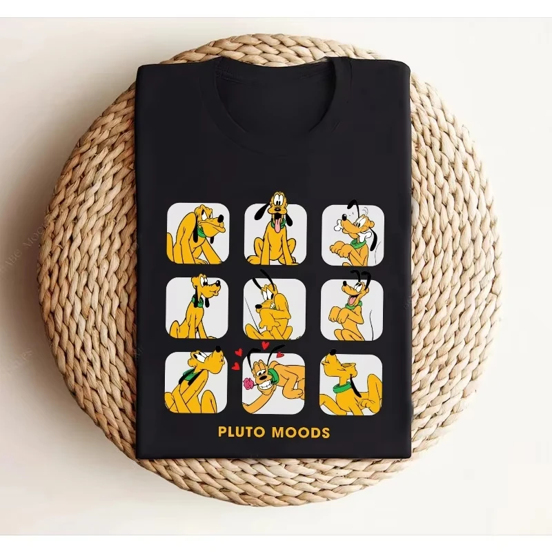 2025 صيف جديد بلوتو المزاج لطيف الكلب قميص الجنة الأسرة مطابقة قميص المملكة السحرية تي شيرت WDW Epcot موضوع بارك قميص