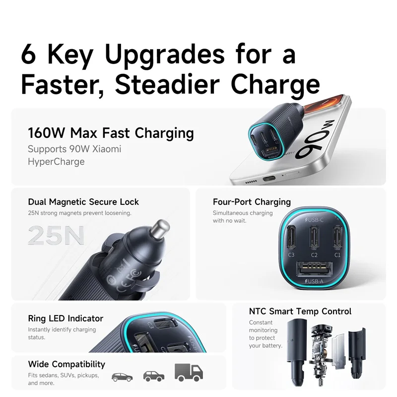 베이스어스 160W 차량용 충전기 고속 충전 PPS PD3.0 USB 타입 C 아이폰 17... - 3