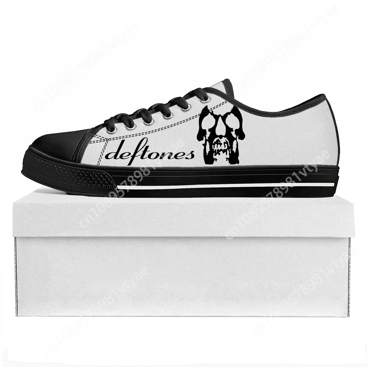 Deftones Rock Band Low Top High Level Sneakers Mens Womens Teenager Canvas Radiohead Of The Metal Scene Skeleton Couple Shoes