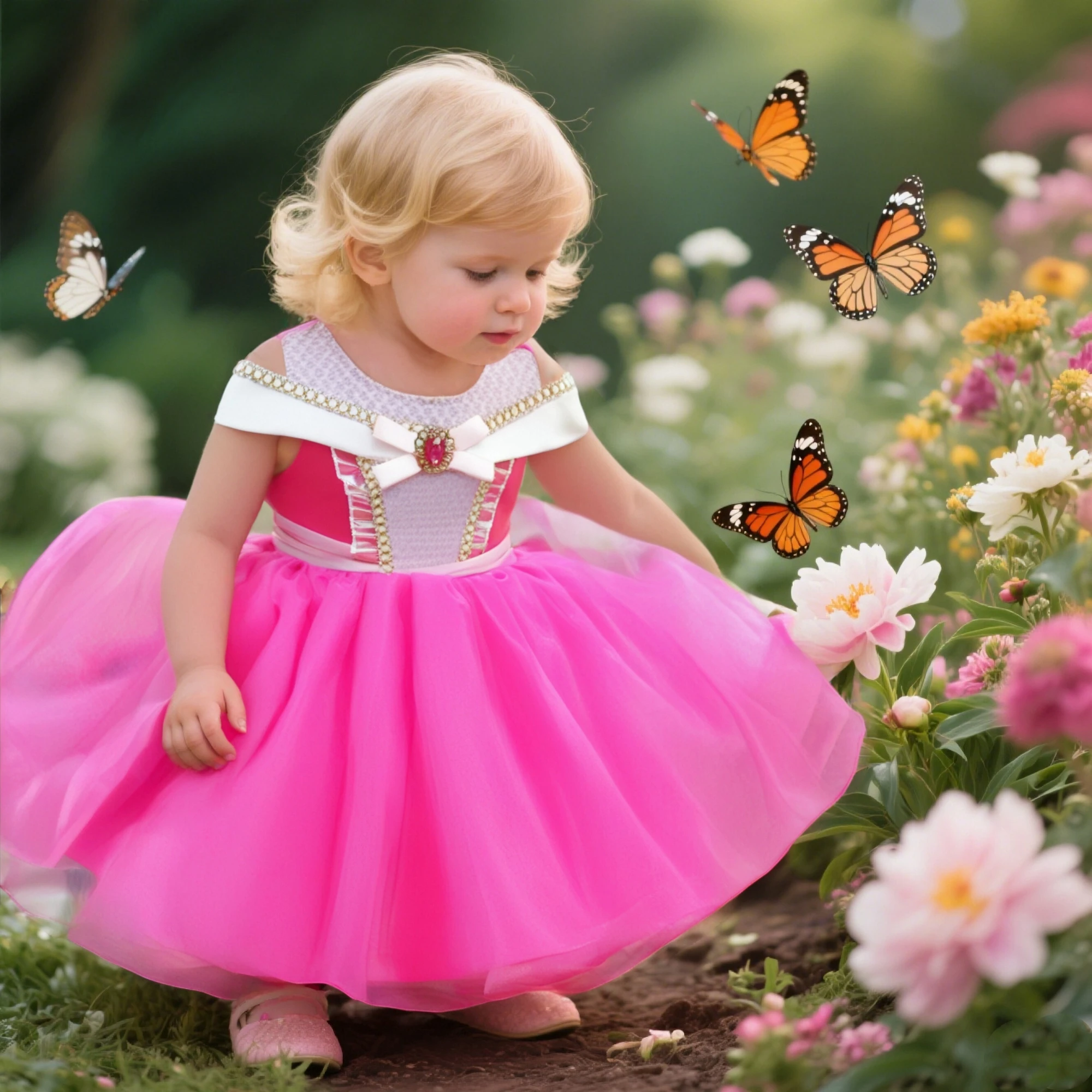 Sleeping Beauty Costume for Girls Pink Dress Long Sleeves Off Shoulder Gown Kids Halloween Xmas Party Cosplay Princess Costume