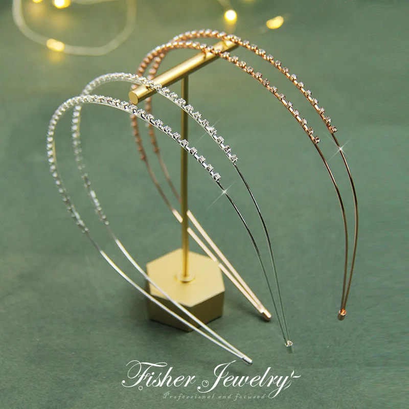 Summer Elegant Three Layer Pearl Rhinestones Hairbands Headband Gifts Women Girls Hair Head Bands Accessories Headdress Headwear - Image 2