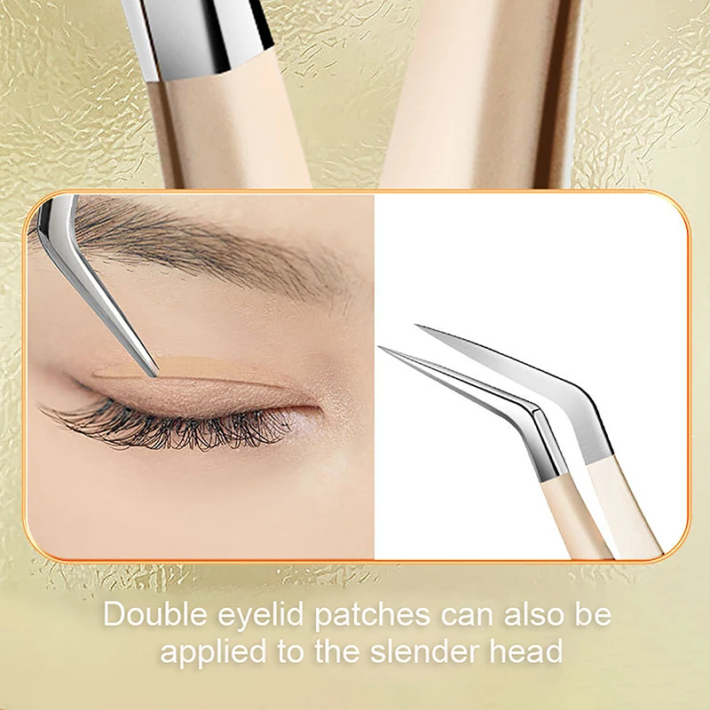 1 Pcs Eyelash Tweezers Extension Stainless Steel Superhard Tweezers With Fiber Tips High Precision Anti-Static Tweezers