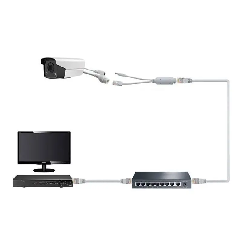 652F 48V to 12V, IEEE 802.3af Compliant 10/100Mbps up to 100 Meters for IP Camera