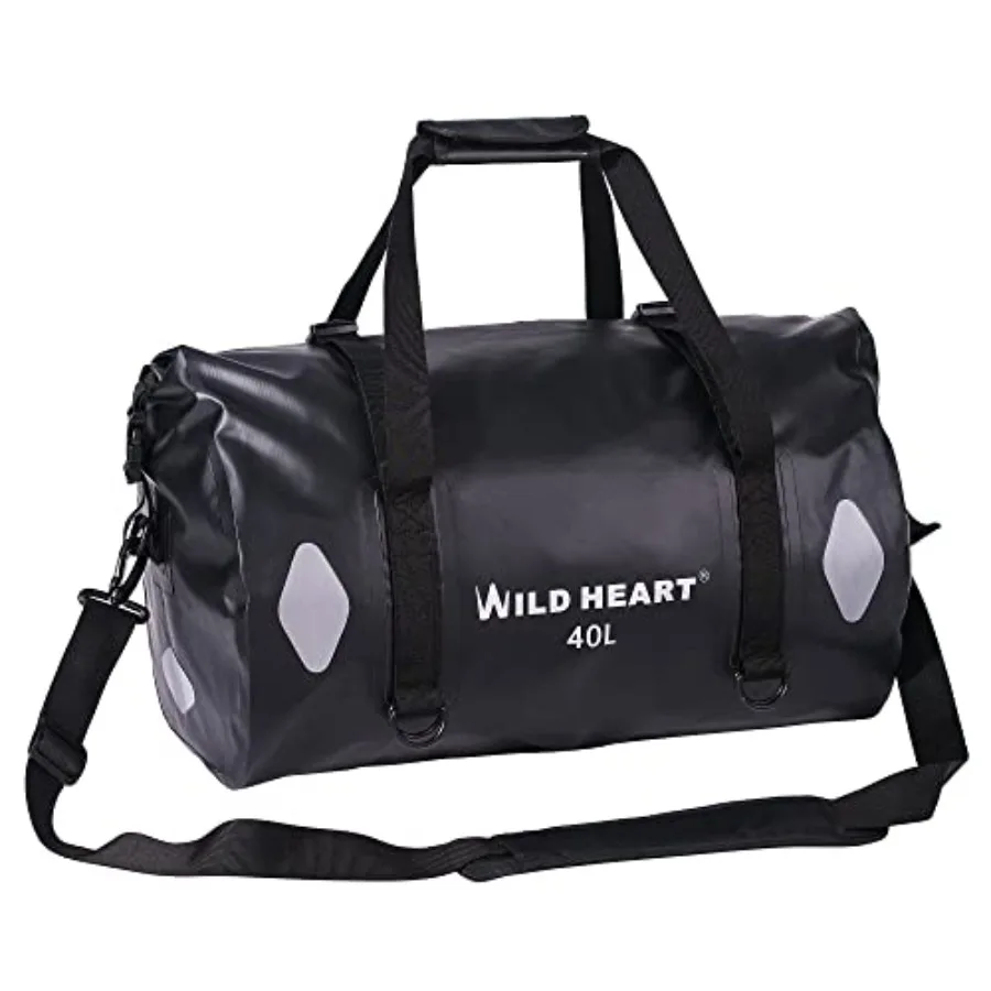 

Waterproof Bag Duffel Bag with Welded Seams Shoulder Straps Mesh Pocket for Kayaking Camping Boating Bicycle Motorcycle
