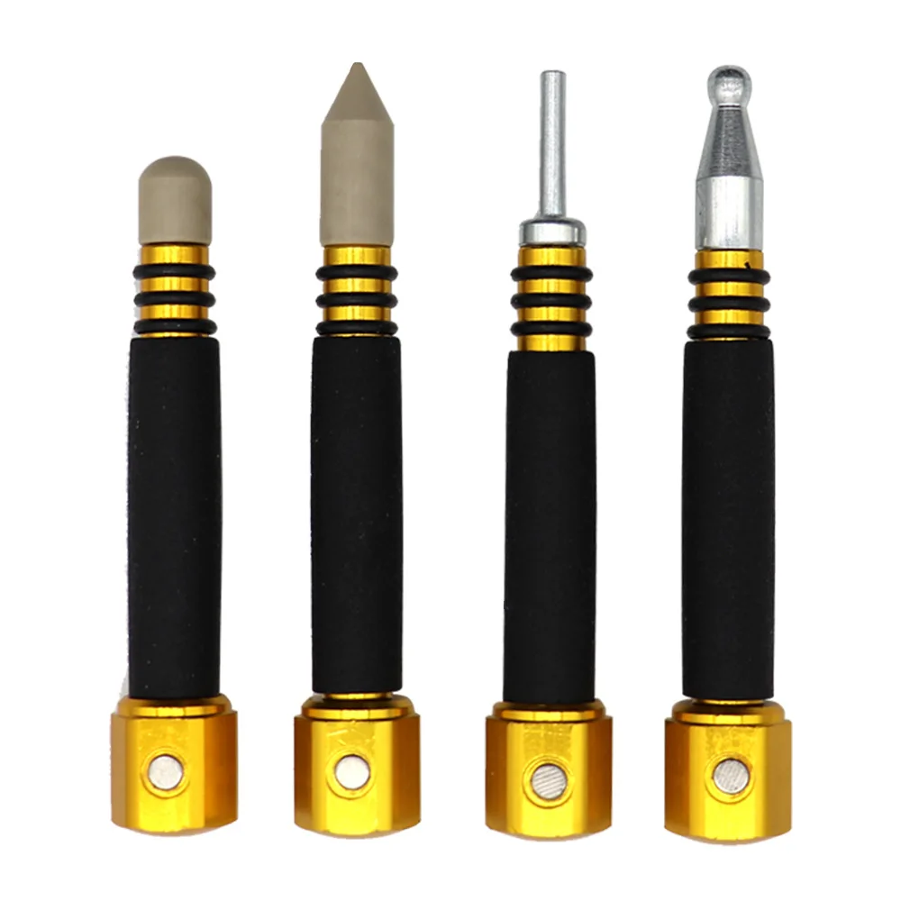 Image of 4-teiliges Magnetisches PDR-Stift-Set mit Abnehmbaren Spitzen Rutschfester Griff Professionelles Lackfreies Dellenreparatur-Nivellierwerkzeug für Autokarosserie DIY