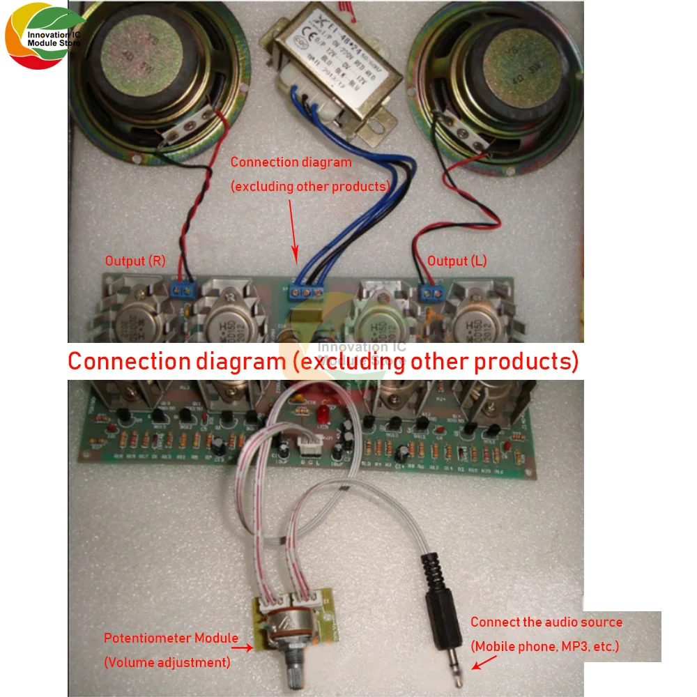 OCL High Power DIY moduł wzmacniacza mocy części elektroniczne 2 kanałowy dźwięk radia pokładzie elektroniczny eksperyment DIY Kit 100w * 2