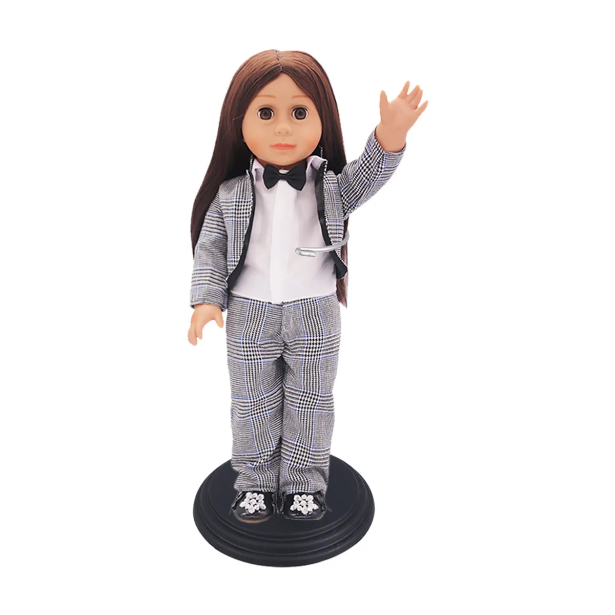 

4Pcs Adjustable Bear Stand Support Bracket Creative Portable for Home Storage Rack 15Cm Black Space Saving Display Holder