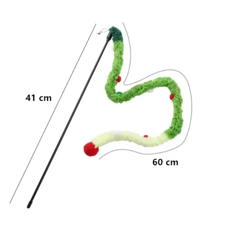 Kocour hračka peří kocour teaser hůlka kocour interaktivní hraček zábavný housenka pestrý hýl vánoce vlasová koule teaser hůlka zvířátko zásoby