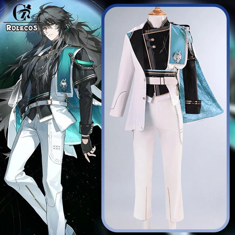 ROLECOS Game Wuthering Waves QIUYUAN Costume de Cosplay Exclusif Concert Noir et Blanc Tenue Formelle Uniforme de Jeu de Rôle pour Fête d'Halloween