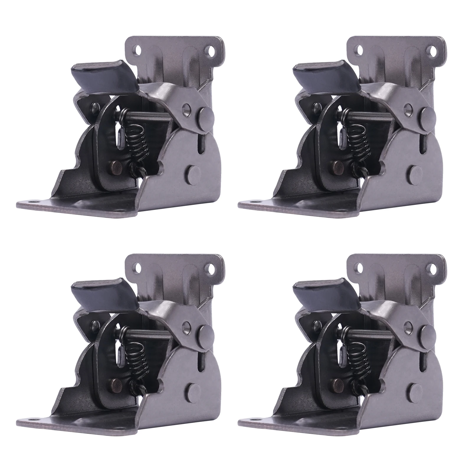 4* Self-locking Folding Brackets With Screws Folding Brackets Four-piece Set Cold-rolled Steel 0-90° Folding Brackets Black