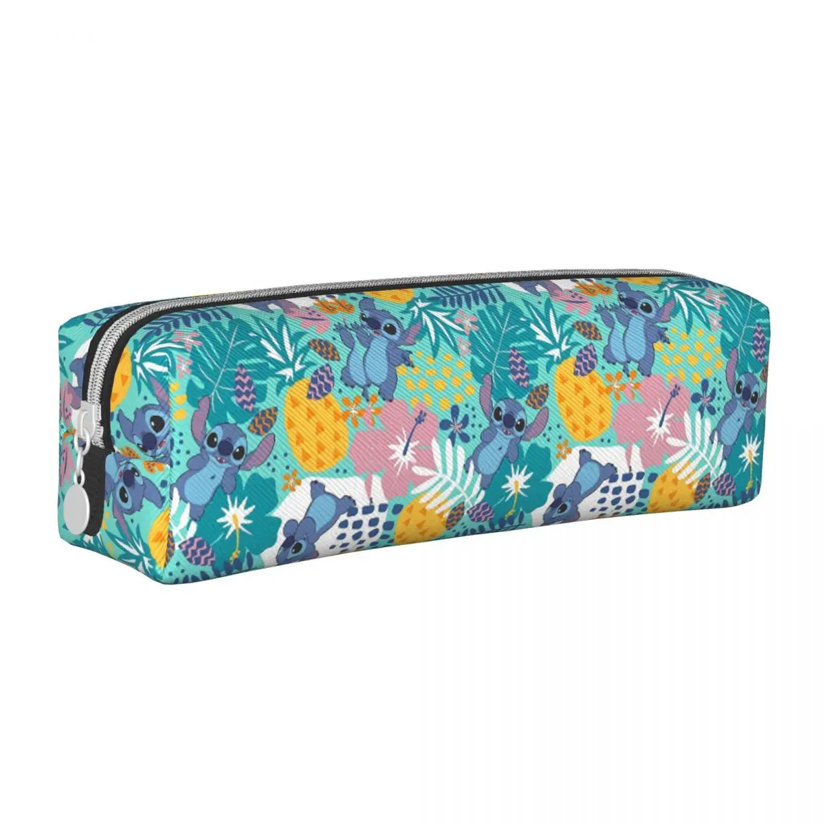 Custom Stitchs Tropical Forest Cartoon Pencil Cases for Boys Gilrs Custom Pen Box Bag Stationery Box