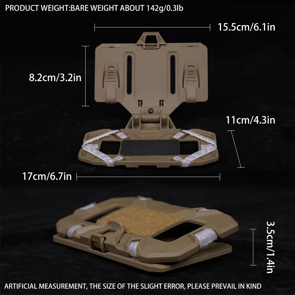 Plate Carrier Phone Mount Vest Phone Holder Foldable MOLLE Navigation Phone Carrier Board For Screen Size 4.7\