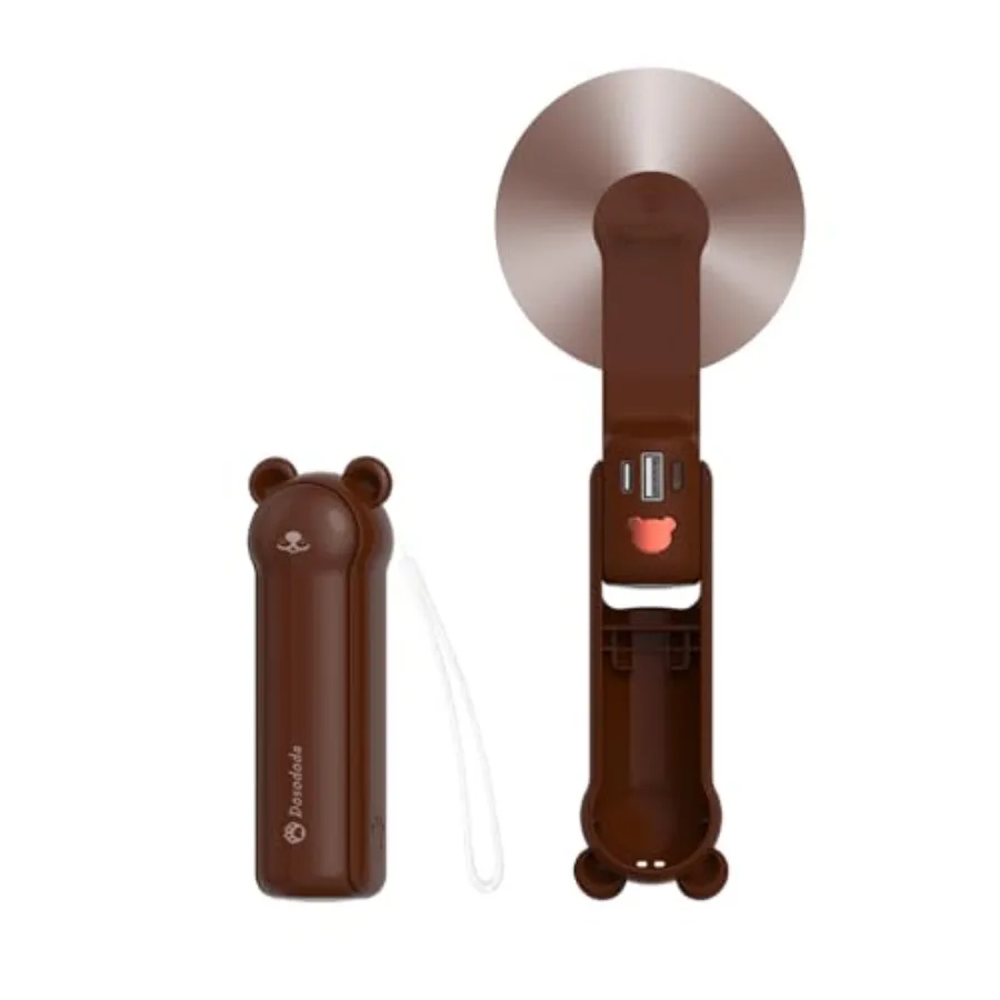 

Portable Handheld Fan, 3 in 1 Mini Personal Fan, 3 Speeds 26 hours working time USB Rechargeable Small Pocket with Power Bank,