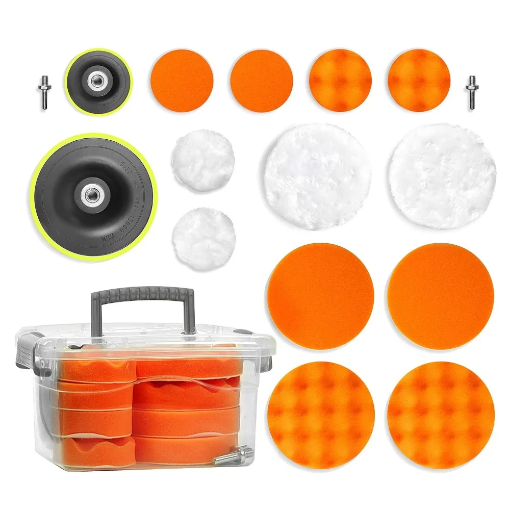 

VViViD Набор для полировки Essentials, 16 шт., чистка грузовиков, вощеные и полировальные подушечки 5 дюймов, 3 дюйма и адаптеры