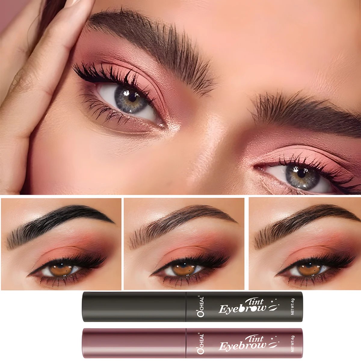 น้ำยาแต่งคิ้วแบบเหลว1ชิ้นสีธรรมชาติยาวนานกันน้ำและกันเหงื่อเจลแต่งคิ้วแบบเหลว