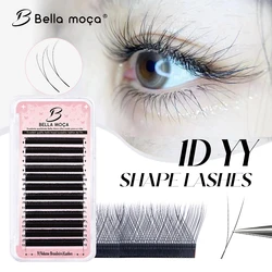 Bella moça 1DY Lashes Extension D Curl Individual Mink YY Lashes Natural Volume Fan Eyelash Extension