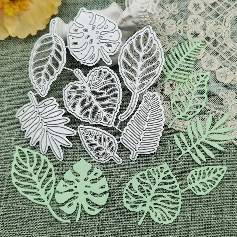 Leaf 7 Cutting Dies Embossing Scrapbook Papercutting Greeting Cards Knife Mold Decorative Crafts Punch Stencil cutting dies 2024