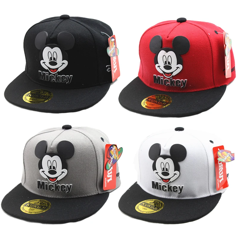 

Disney Mickey Mouse Hat Disney Boy Girl Baseball Cap Fashion Children Hip Hop Caps Kids Snapback Breathable Hats Spring Summer